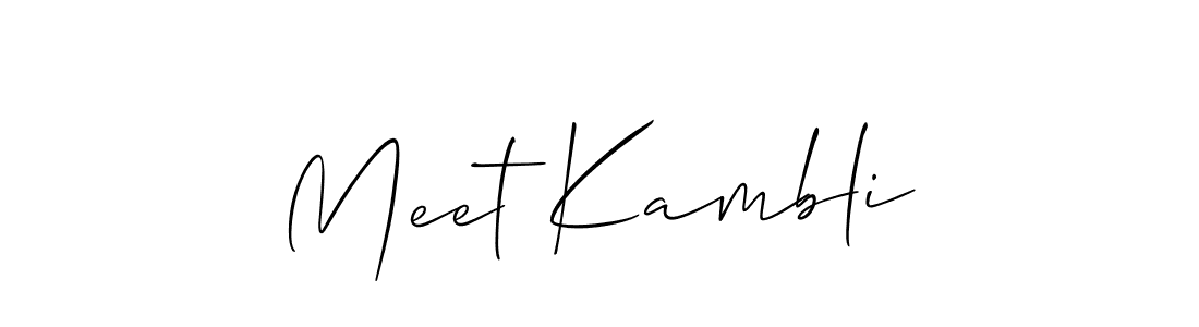 Once you've used our free online signature maker to create your best signature Allison_Script style, it's time to enjoy all of the benefits that Meet Kambli name signing documents. Meet Kambli signature style 2 images and pictures png