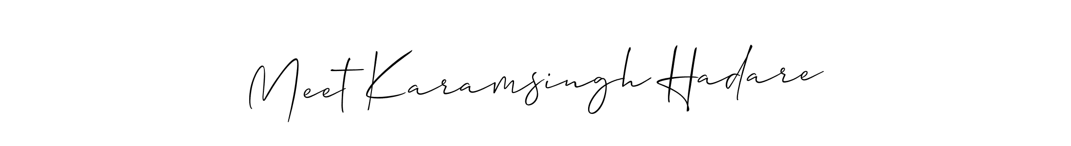 Best and Professional Signature Style for Meet Karamsingh Hadare. Allison_Script Best Signature Style Collection. Meet Karamsingh Hadare signature style 2 images and pictures png