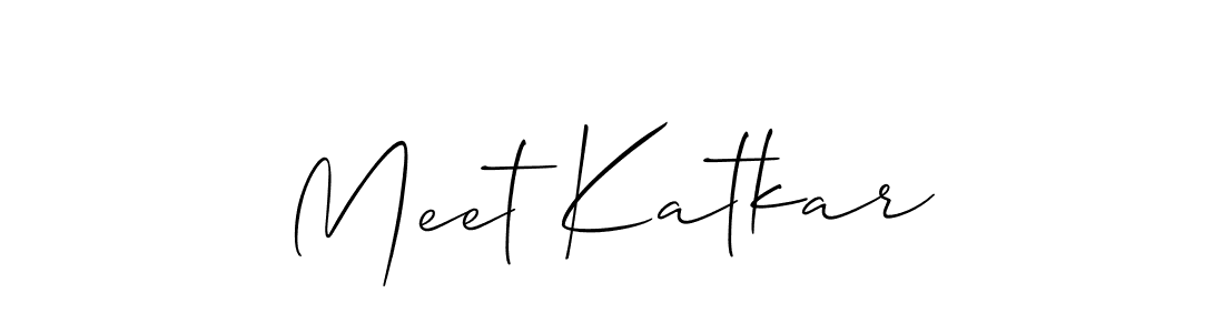 How to Draw Meet Katkar signature style? Allison_Script is a latest design signature styles for name Meet Katkar. Meet Katkar signature style 2 images and pictures png