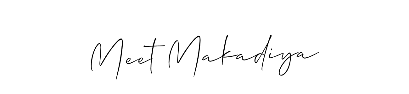 How to Draw Meet Makadiya signature style? Allison_Script is a latest design signature styles for name Meet Makadiya. Meet Makadiya signature style 2 images and pictures png