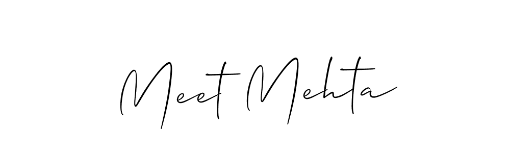 Also we have Meet Mehta name is the best signature style. Create professional handwritten signature collection using Allison_Script autograph style. Meet Mehta signature style 2 images and pictures png