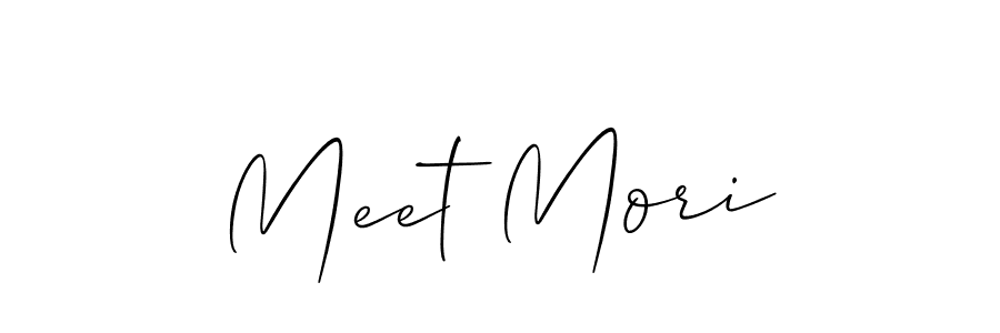 Make a beautiful signature design for name Meet Mori. With this signature (Allison_Script) style, you can create a handwritten signature for free. Meet Mori signature style 2 images and pictures png