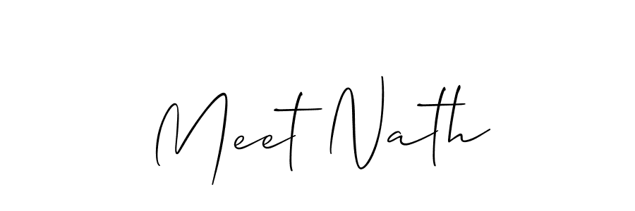 Design your own signature with our free online signature maker. With this signature software, you can create a handwritten (Allison_Script) signature for name Meet Nath. Meet Nath signature style 2 images and pictures png