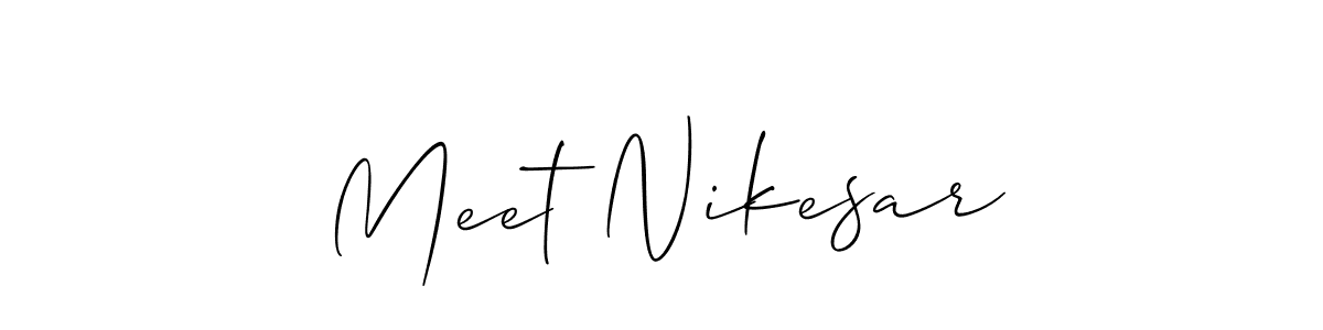 You should practise on your own different ways (Allison_Script) to write your name (Meet Nikesar) in signature. don't let someone else do it for you. Meet Nikesar signature style 2 images and pictures png