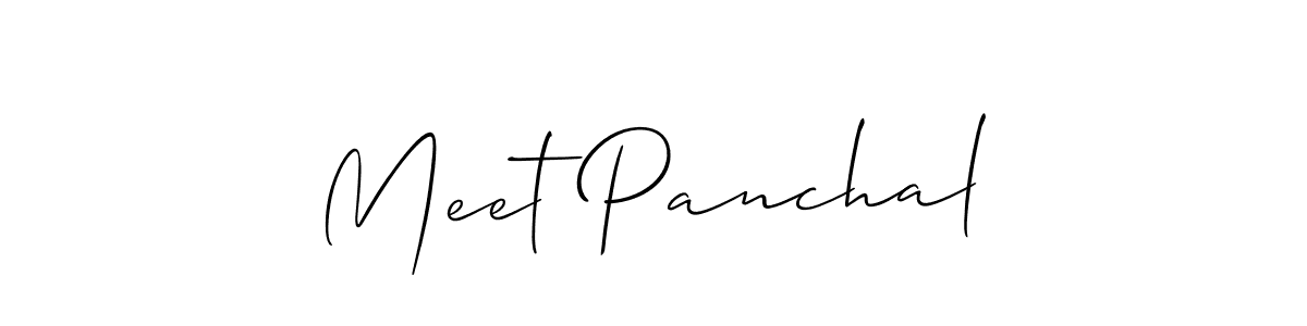 How to make Meet Panchal signature? Allison_Script is a professional autograph style. Create handwritten signature for Meet Panchal name. Meet Panchal signature style 2 images and pictures png