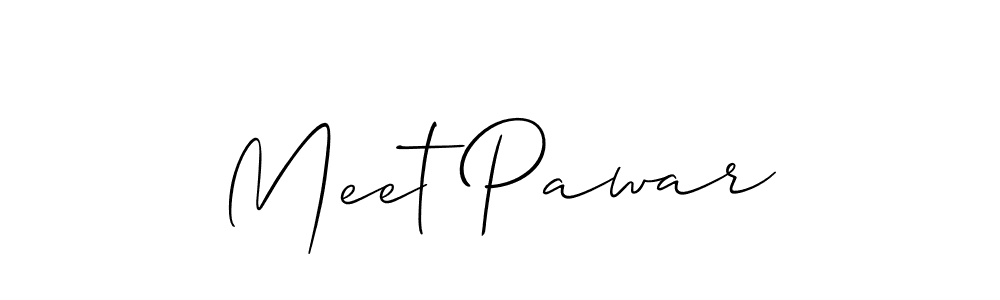 Design your own signature with our free online signature maker. With this signature software, you can create a handwritten (Allison_Script) signature for name Meet Pawar. Meet Pawar signature style 2 images and pictures png