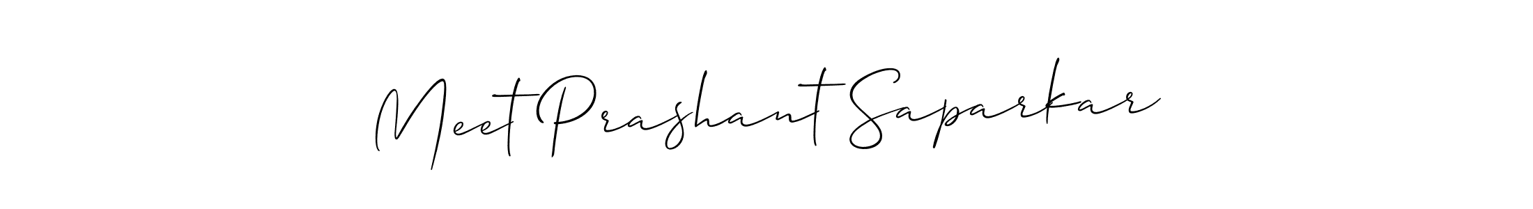 How to make Meet Prashant Saparkar signature? Allison_Script is a professional autograph style. Create handwritten signature for Meet Prashant Saparkar name. Meet Prashant Saparkar signature style 2 images and pictures png