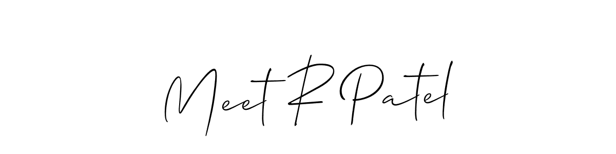 Also we have Meet R Patel name is the best signature style. Create professional handwritten signature collection using Allison_Script autograph style. Meet R Patel signature style 2 images and pictures png