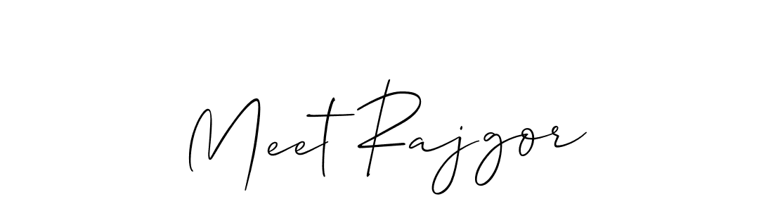 How to Draw Meet Rajgor signature style? Allison_Script is a latest design signature styles for name Meet Rajgor. Meet Rajgor signature style 2 images and pictures png