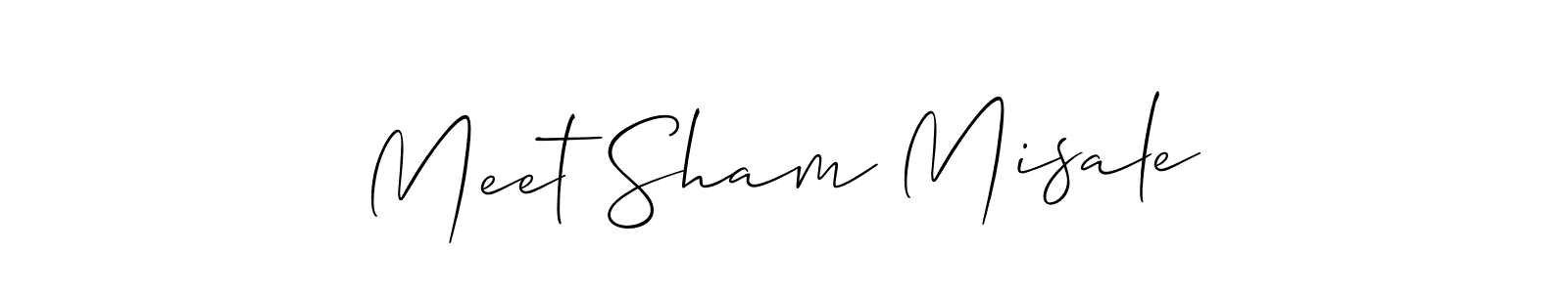 Use a signature maker to create a handwritten signature online. With this signature software, you can design (Allison_Script) your own signature for name Meet Sham Misale. Meet Sham Misale signature style 2 images and pictures png