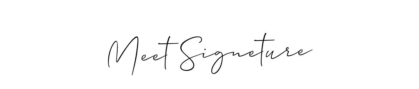 Design your own signature with our free online signature maker. With this signature software, you can create a handwritten (Allison_Script) signature for name Meet Signeture. Meet Signeture signature style 2 images and pictures png