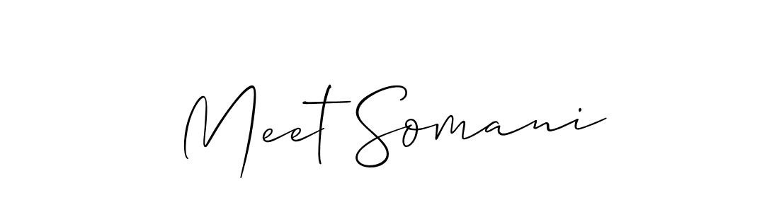 Best and Professional Signature Style for Meet Somani. Allison_Script Best Signature Style Collection. Meet Somani signature style 2 images and pictures png
