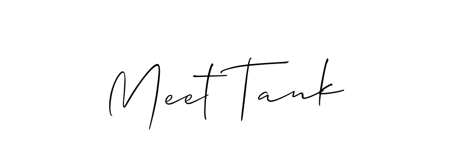 Design your own signature with our free online signature maker. With this signature software, you can create a handwritten (Allison_Script) signature for name Meet Tank. Meet Tank signature style 2 images and pictures png