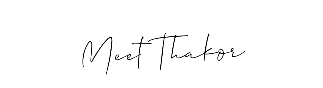 Also we have Meet Thakor name is the best signature style. Create professional handwritten signature collection using Allison_Script autograph style. Meet Thakor signature style 2 images and pictures png