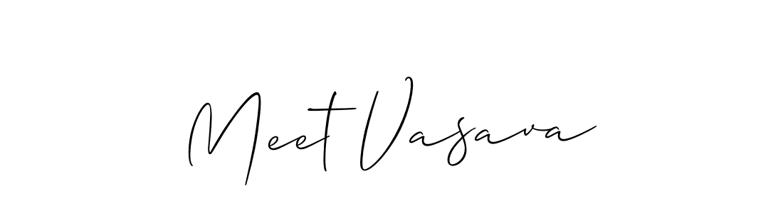 How to make Meet Vasava signature? Allison_Script is a professional autograph style. Create handwritten signature for Meet Vasava name. Meet Vasava signature style 2 images and pictures png