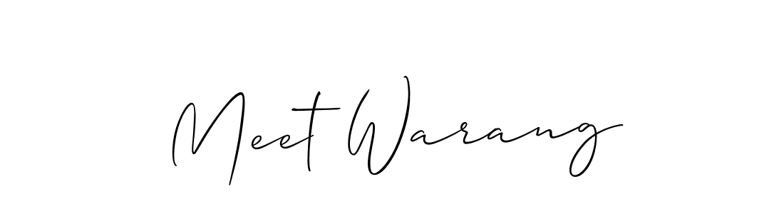 Once you've used our free online signature maker to create your best signature Allison_Script style, it's time to enjoy all of the benefits that Meet Warang name signing documents. Meet Warang signature style 2 images and pictures png
