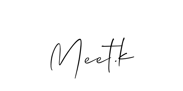 Make a beautiful signature design for name Meet.k. Use this online signature maker to create a handwritten signature for free. Meet.k signature style 2 images and pictures png