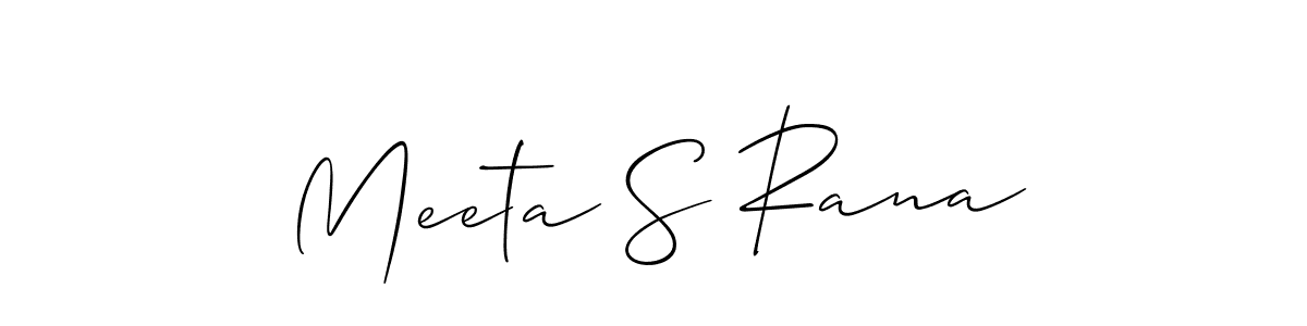 You should practise on your own different ways (Allison_Script) to write your name (Meeta S Rana) in signature. don't let someone else do it for you. Meeta S Rana signature style 2 images and pictures png