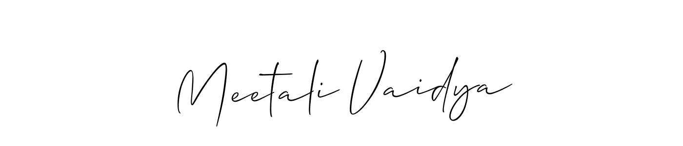 How to Draw Meetali Vaidya signature style? Allison_Script is a latest design signature styles for name Meetali Vaidya. Meetali Vaidya signature style 2 images and pictures png