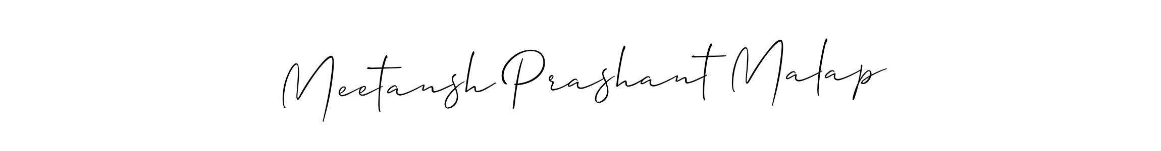 Use a signature maker to create a handwritten signature online. With this signature software, you can design (Allison_Script) your own signature for name Meetansh Prashant Malap. Meetansh Prashant Malap signature style 2 images and pictures png