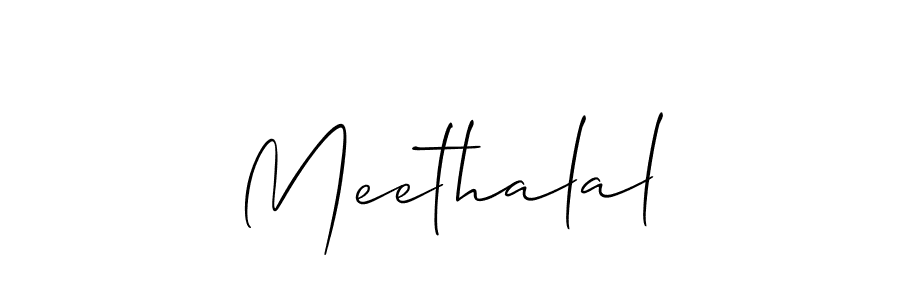 Also we have Meethalal name is the best signature style. Create professional handwritten signature collection using Allison_Script autograph style. Meethalal signature style 2 images and pictures png