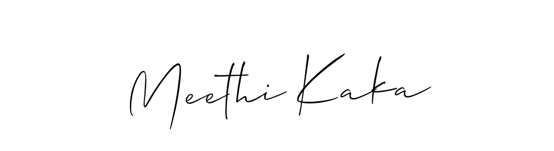Also we have Meethi Kaka name is the best signature style. Create professional handwritten signature collection using Allison_Script autograph style. Meethi Kaka signature style 2 images and pictures png
