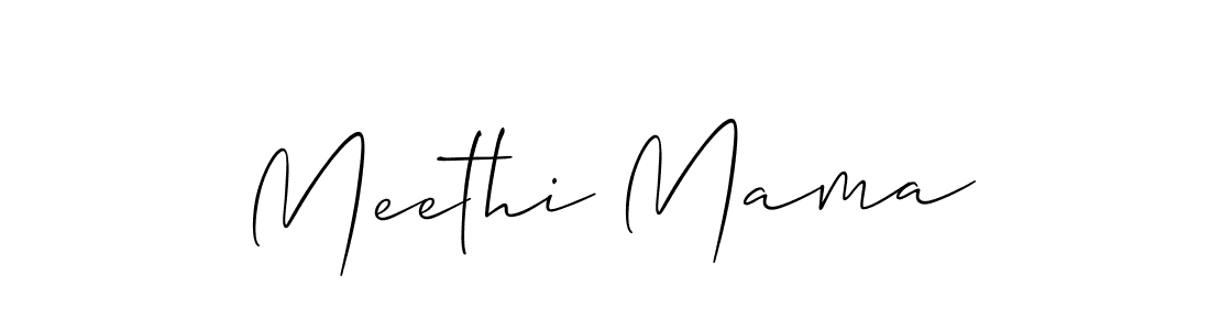 Use a signature maker to create a handwritten signature online. With this signature software, you can design (Allison_Script) your own signature for name Meethi Mama. Meethi Mama signature style 2 images and pictures png
