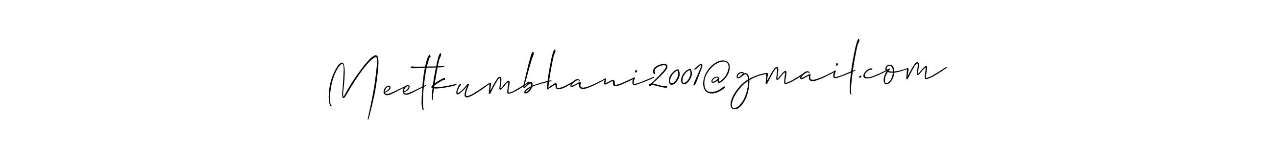 Also You can easily find your signature by using the search form. We will create Meetkumbhani2001@gmail.com name handwritten signature images for you free of cost using Allison_Script sign style. Meetkumbhani2001@gmail.com signature style 2 images and pictures png
