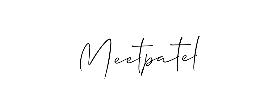 Use a signature maker to create a handwritten signature online. With this signature software, you can design (Allison_Script) your own signature for name Meetpatel. Meetpatel signature style 2 images and pictures png