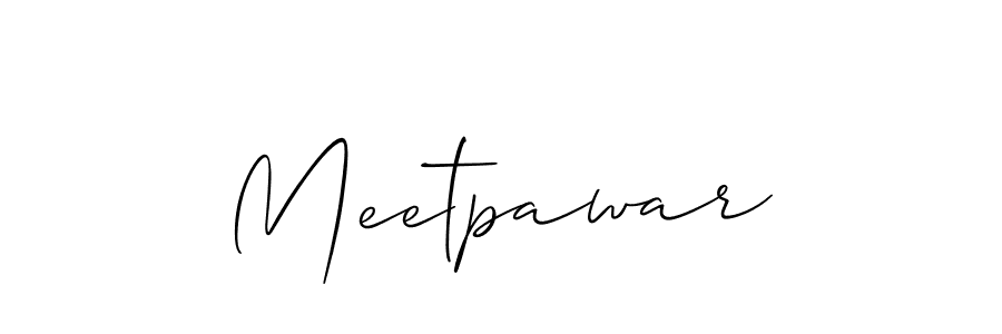 Use a signature maker to create a handwritten signature online. With this signature software, you can design (Allison_Script) your own signature for name Meetpawar. Meetpawar signature style 2 images and pictures png