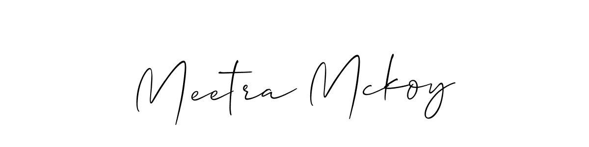 Allison_Script is a professional signature style that is perfect for those who want to add a touch of class to their signature. It is also a great choice for those who want to make their signature more unique. Get Meetra Mckoy name to fancy signature for free. Meetra Mckoy signature style 2 images and pictures png