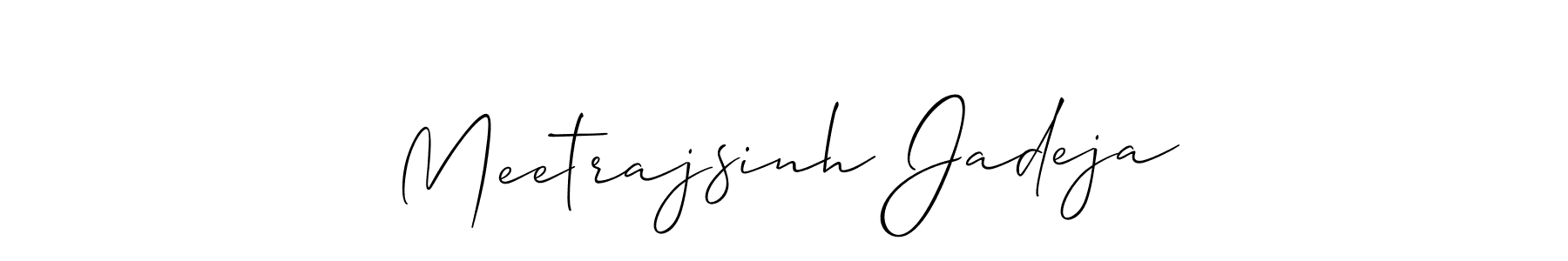 The best way (Allison_Script) to make a short signature is to pick only two or three words in your name. The name Meetrajsinh Jadeja include a total of six letters. For converting this name. Meetrajsinh Jadeja signature style 2 images and pictures png