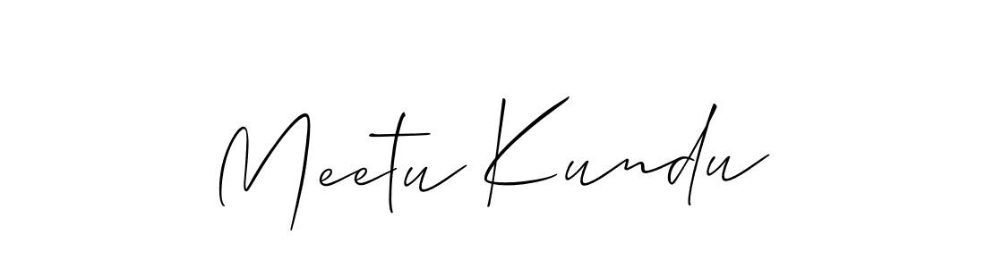 Also we have Meetu Kundu name is the best signature style. Create professional handwritten signature collection using Allison_Script autograph style. Meetu Kundu signature style 2 images and pictures png