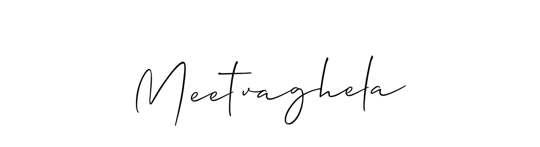 How to make Meetvaghela name signature. Use Allison_Script style for creating short signs online. This is the latest handwritten sign. Meetvaghela signature style 2 images and pictures png