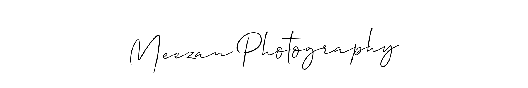How to make Meezan Photography signature? Allison_Script is a professional autograph style. Create handwritten signature for Meezan Photography name. Meezan Photography signature style 2 images and pictures png