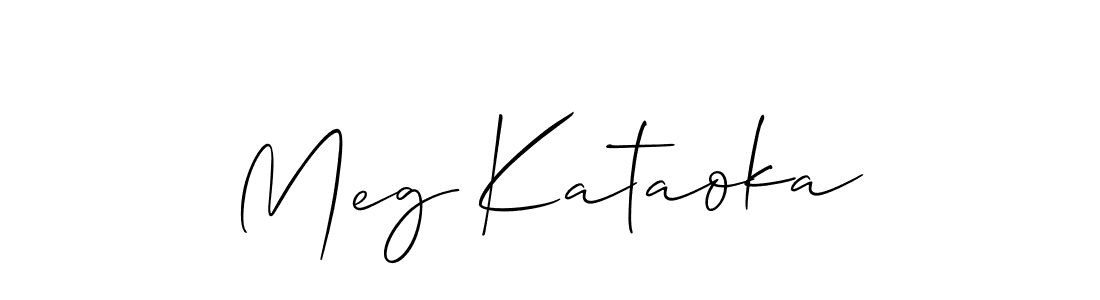 The best way (Allison_Script) to make a short signature is to pick only two or three words in your name. The name Meg Kataoka include a total of six letters. For converting this name. Meg Kataoka signature style 2 images and pictures png