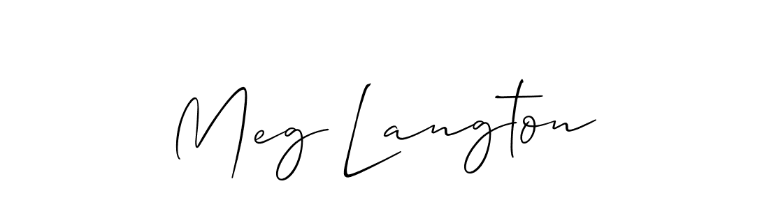 How to make Meg Langton signature? Allison_Script is a professional autograph style. Create handwritten signature for Meg Langton name. Meg Langton signature style 2 images and pictures png