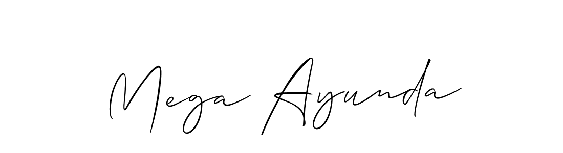 Design your own signature with our free online signature maker. With this signature software, you can create a handwritten (Allison_Script) signature for name Mega Ayunda. Mega Ayunda signature style 2 images and pictures png