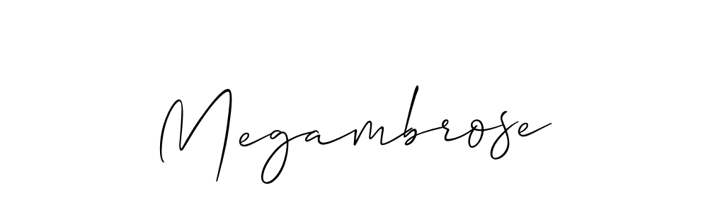 The best way (Allison_Script) to make a short signature is to pick only two or three words in your name. The name Megambrose include a total of six letters. For converting this name. Megambrose signature style 2 images and pictures png