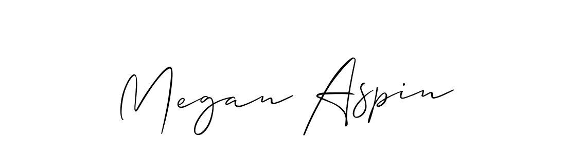 How to make Megan Aspin name signature. Use Allison_Script style for creating short signs online. This is the latest handwritten sign. Megan Aspin signature style 2 images and pictures png