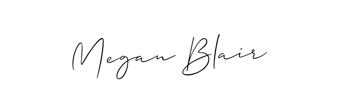 Create a beautiful signature design for name Megan Blair. With this signature (Allison_Script) fonts, you can make a handwritten signature for free. Megan Blair signature style 2 images and pictures png
