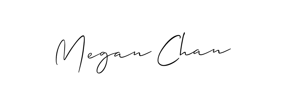 Allison_Script is a professional signature style that is perfect for those who want to add a touch of class to their signature. It is also a great choice for those who want to make their signature more unique. Get Megan Chan name to fancy signature for free. Megan Chan signature style 2 images and pictures png