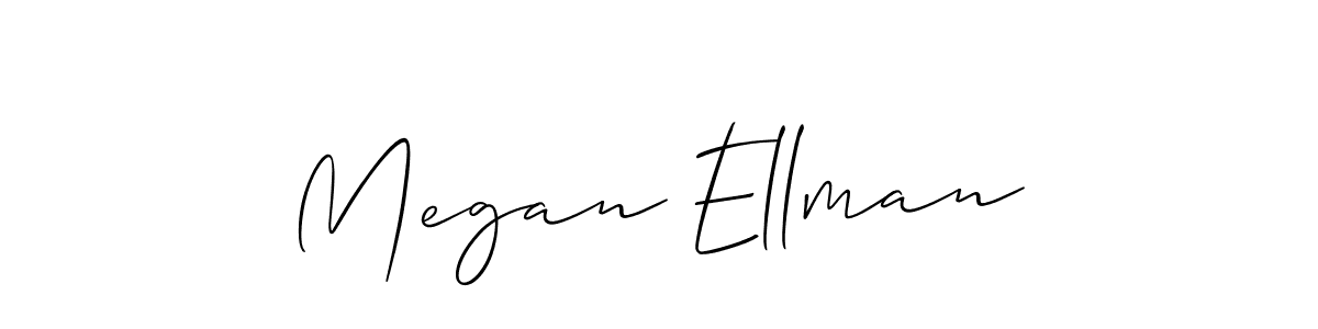 Megan Ellman stylish signature style. Best Handwritten Sign (Allison_Script) for my name. Handwritten Signature Collection Ideas for my name Megan Ellman. Megan Ellman signature style 2 images and pictures png