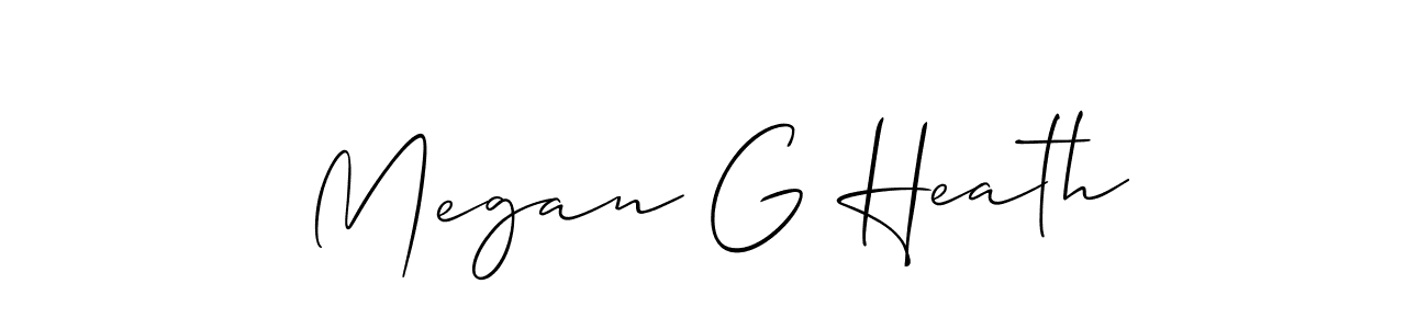 Design your own signature with our free online signature maker. With this signature software, you can create a handwritten (Allison_Script) signature for name Megan G Heath. Megan G Heath signature style 2 images and pictures png