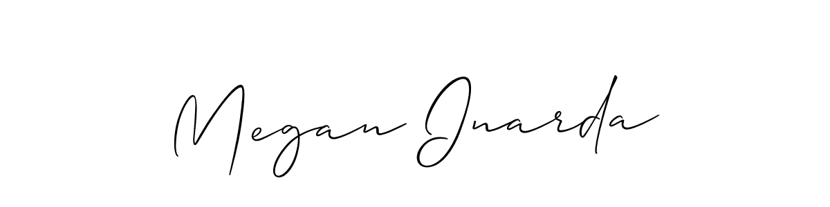 Also You can easily find your signature by using the search form. We will create Megan Inarda name handwritten signature images for you free of cost using Allison_Script sign style. Megan Inarda signature style 2 images and pictures png