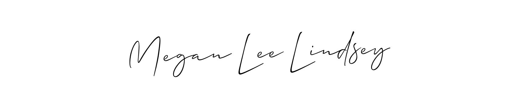 Make a short Megan Lee Lindsey signature style. Manage your documents anywhere anytime using Allison_Script. Create and add eSignatures, submit forms, share and send files easily. Megan Lee Lindsey signature style 2 images and pictures png