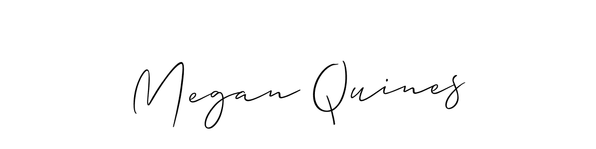 Allison_Script is a professional signature style that is perfect for those who want to add a touch of class to their signature. It is also a great choice for those who want to make their signature more unique. Get Megan Quines name to fancy signature for free. Megan Quines signature style 2 images and pictures png