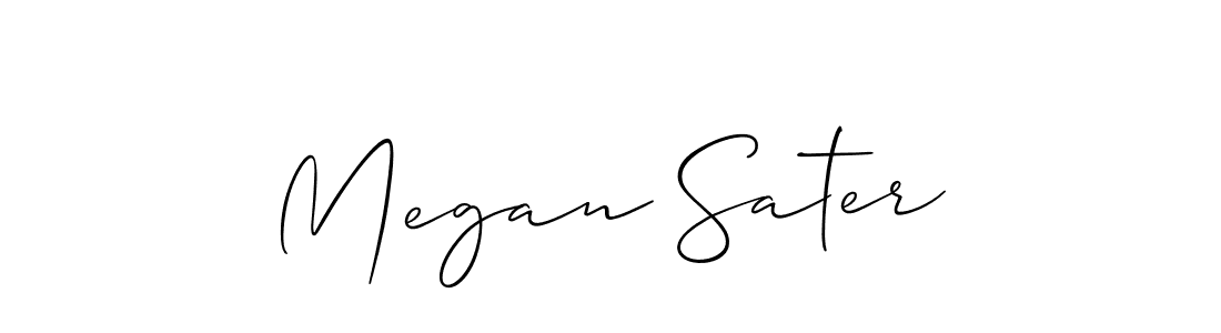 The best way (Allison_Script) to make a short signature is to pick only two or three words in your name. The name Megan Sater include a total of six letters. For converting this name. Megan Sater signature style 2 images and pictures png