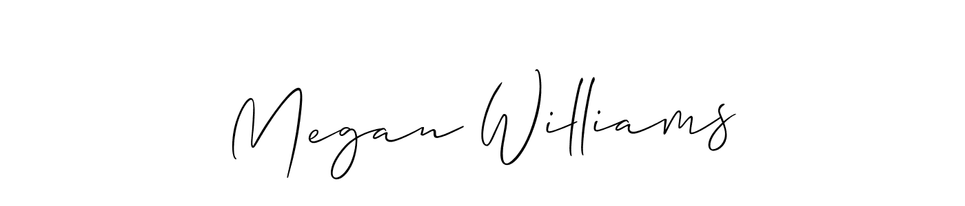 How to make Megan Williams signature? Allison_Script is a professional autograph style. Create handwritten signature for Megan Williams name. Megan Williams signature style 2 images and pictures png