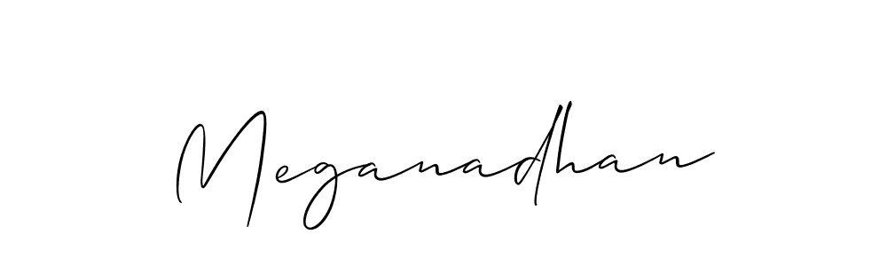 You should practise on your own different ways (Allison_Script) to write your name (Meganadhan) in signature. don't let someone else do it for you. Meganadhan signature style 2 images and pictures png